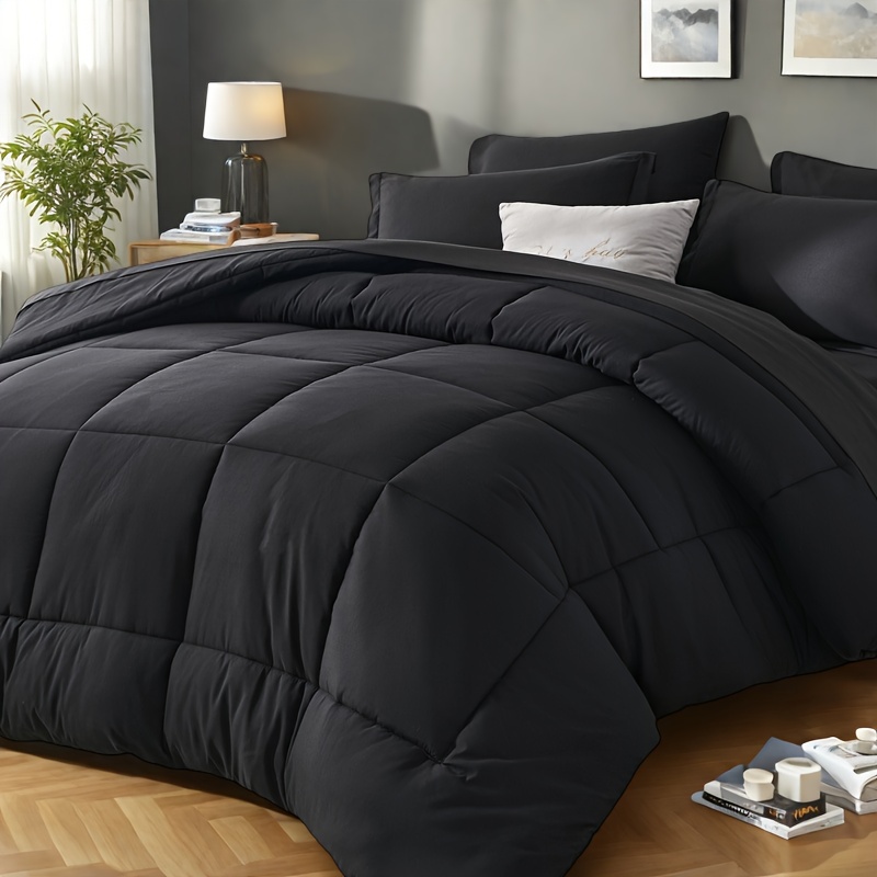 Luxury Bags Pakistan - 5/7pcs Luxurious Checkered Comforter Sets Queen-Breathable
