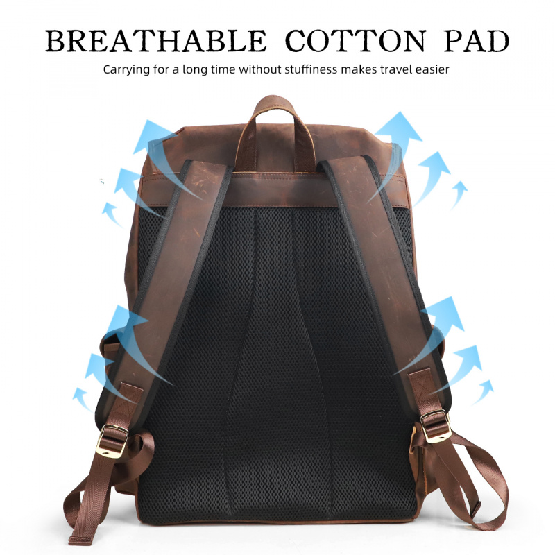 New Arrivals Leather Backpack  - Luxury Bags With Zipper avaliação e preço