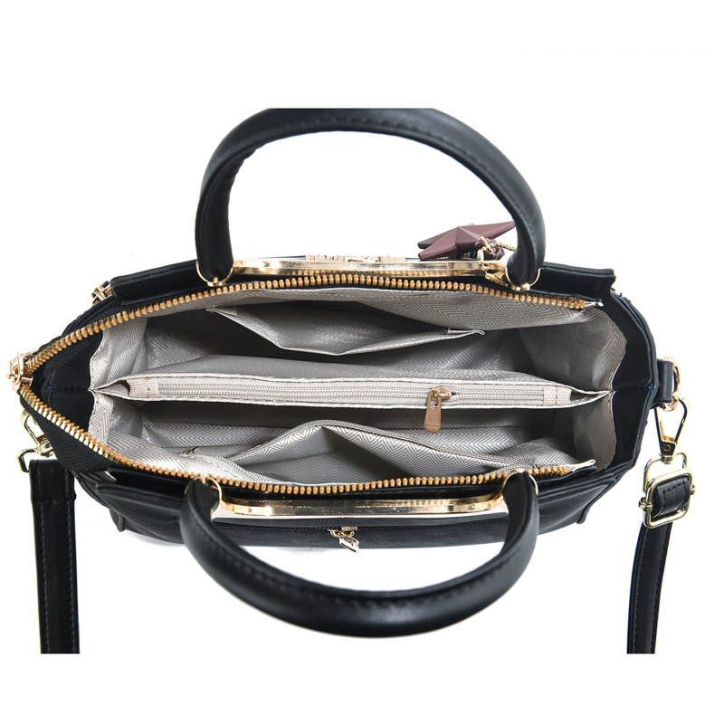 Stylish women's handbag, solid - Luxury Bags With Zipper avaliação e preço