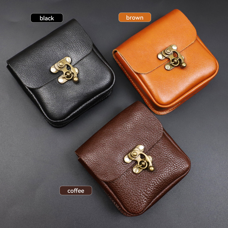 Soft Cowhide Small Waist Bag G - Key Holder Leather Pouch avaliação e preço