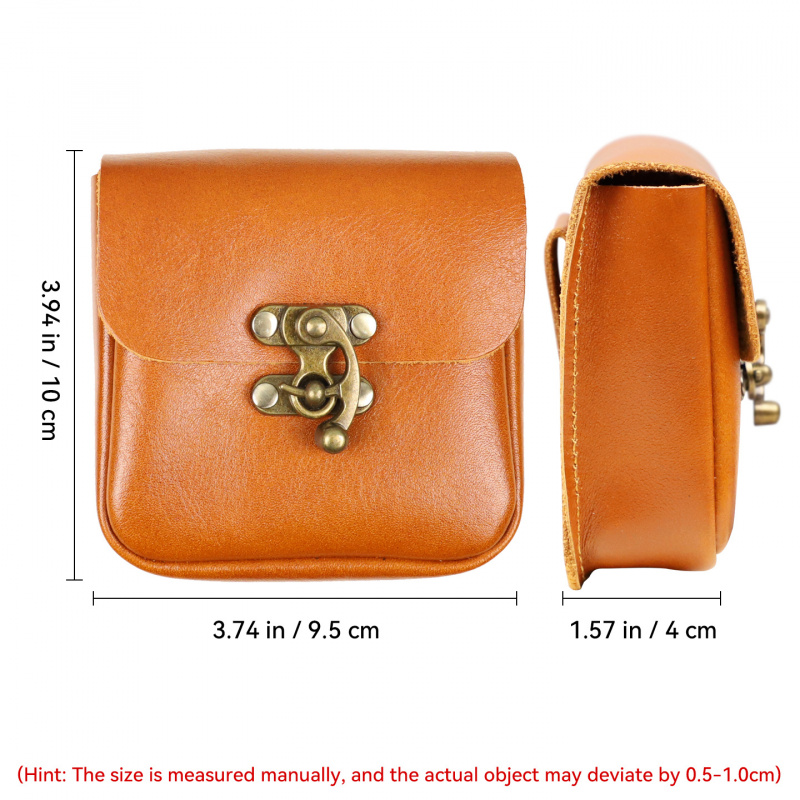 Soft Cowhide Small Waist Bag G - Key Holder Leather Pouch avaliação e preço
