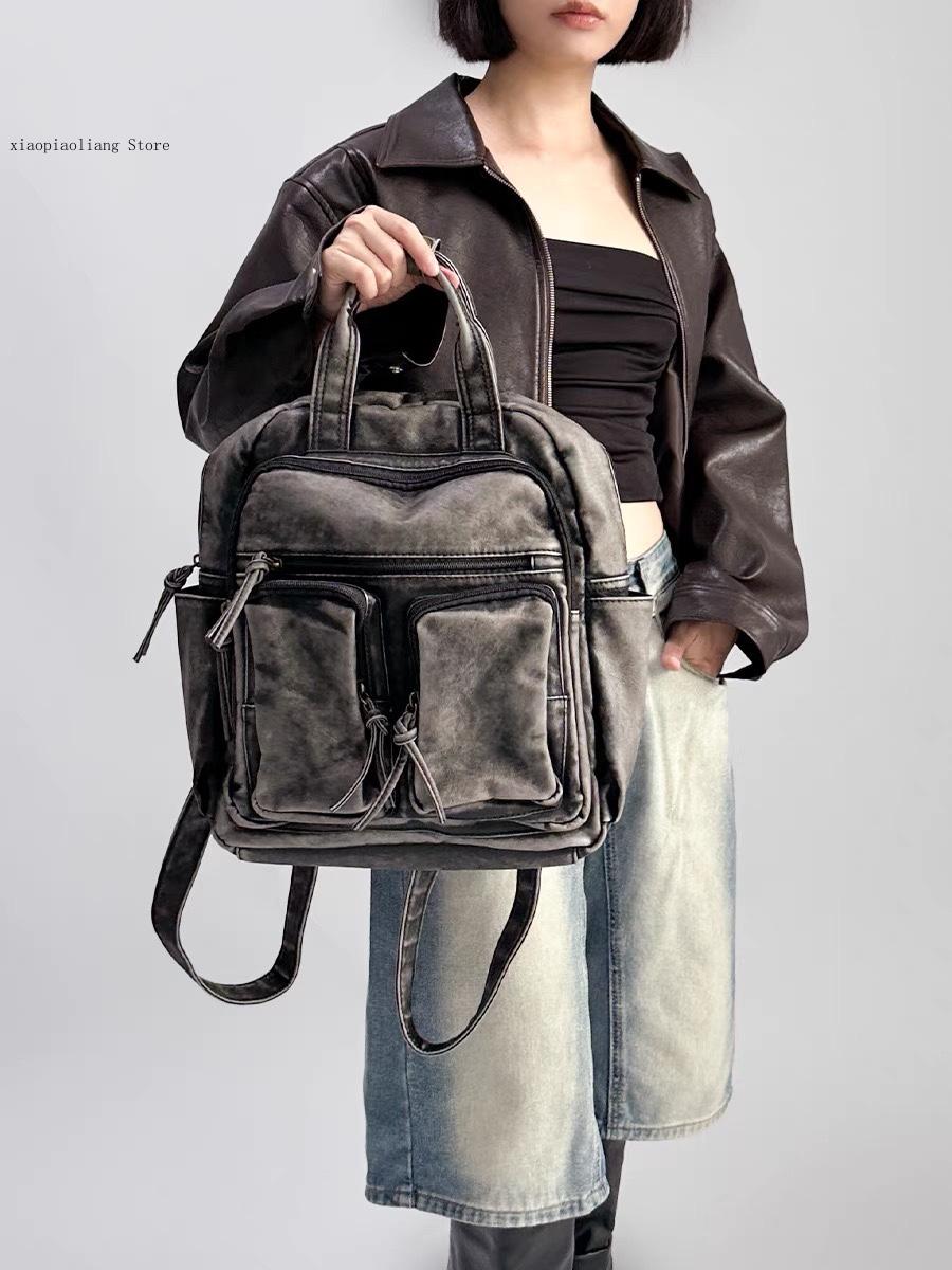 Luxury Soft Washed Pu Leather  - Luxury Bags With Zipper avaliação e preço