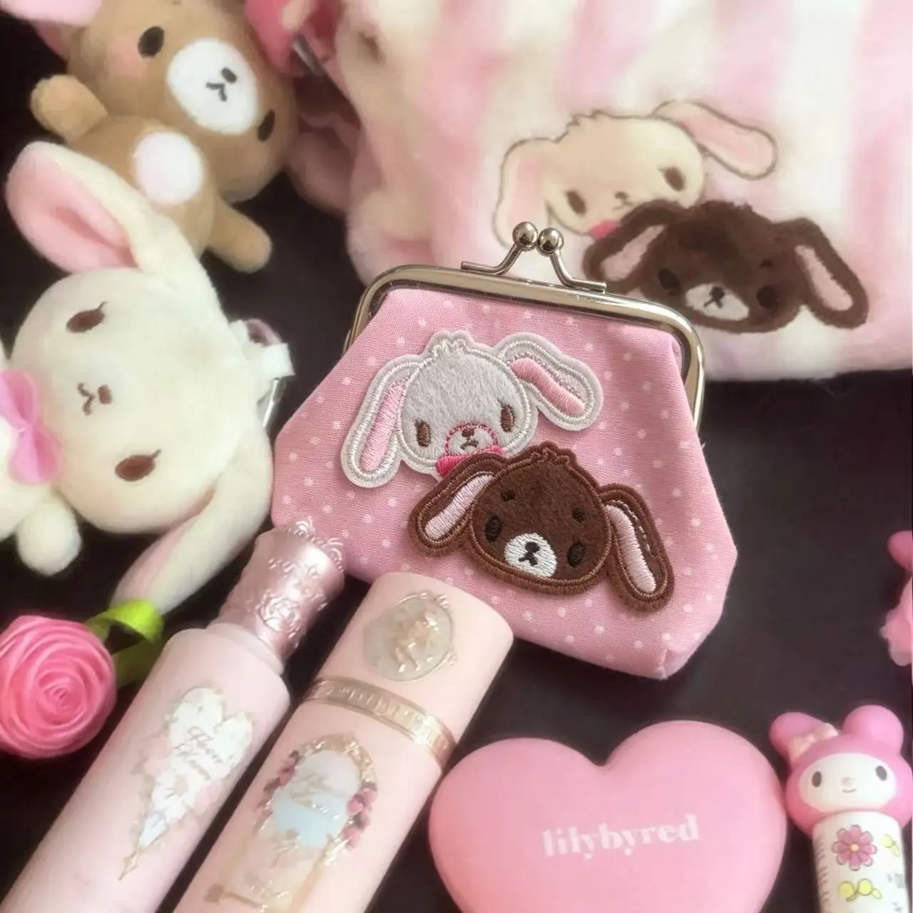 Sanrio Sugar Bunnies Mini Coin - Key Holder Leather Pouch avaliação e preço