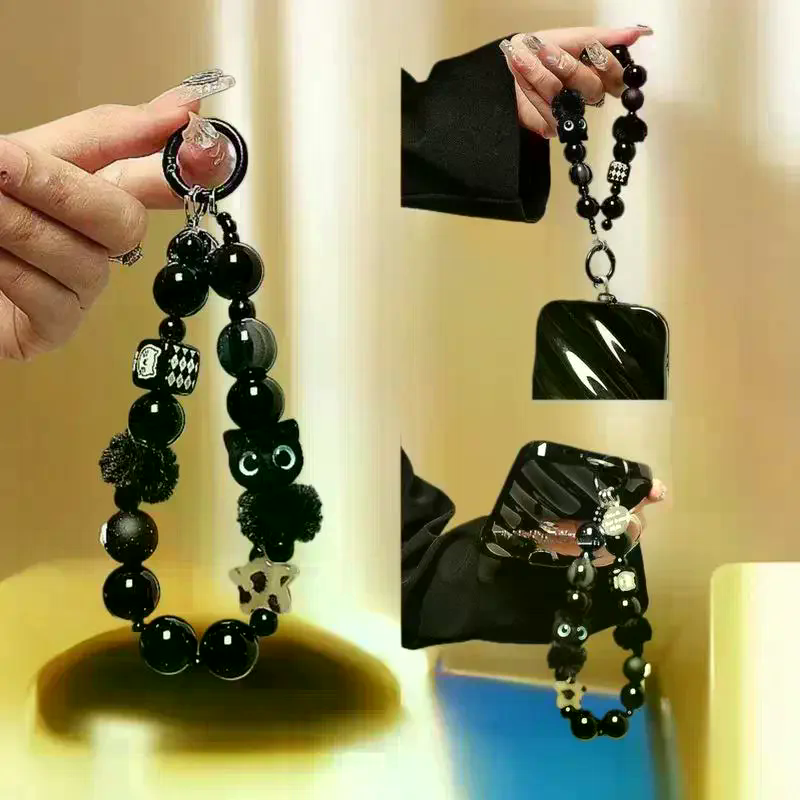 Luxury Black Fluffy Cat Phone  - Luxury Bags Women avaliação e preço