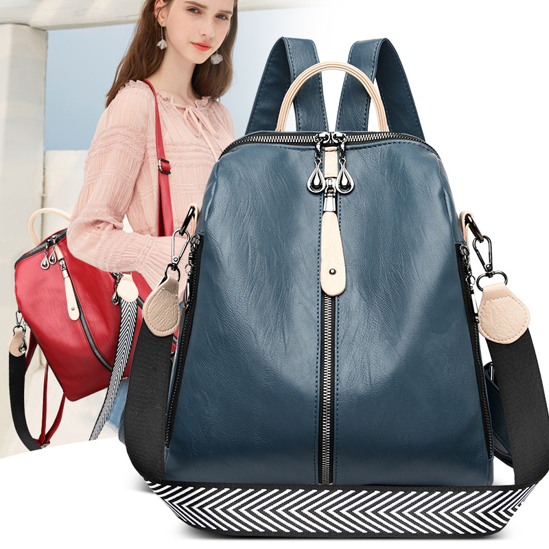 Fashion Backpack Women Soft Le - Key Holder Leather Pouch avaliação e preço