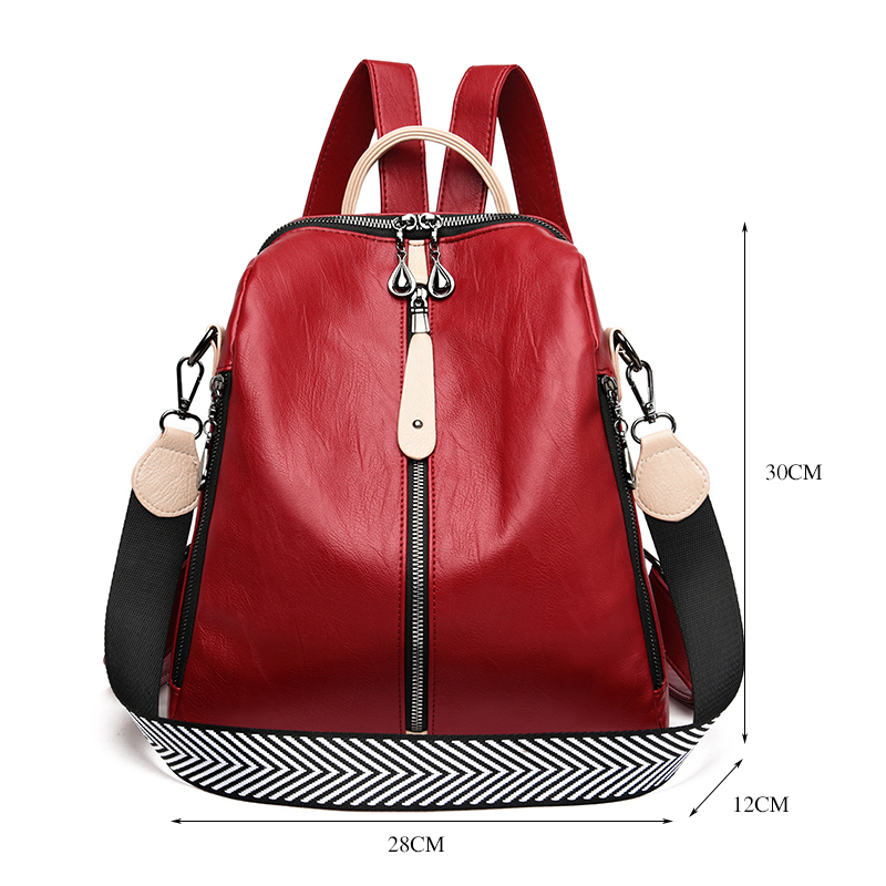 Fashion Backpack Women Soft Le - Key Holder Leather Pouch avaliação e preço