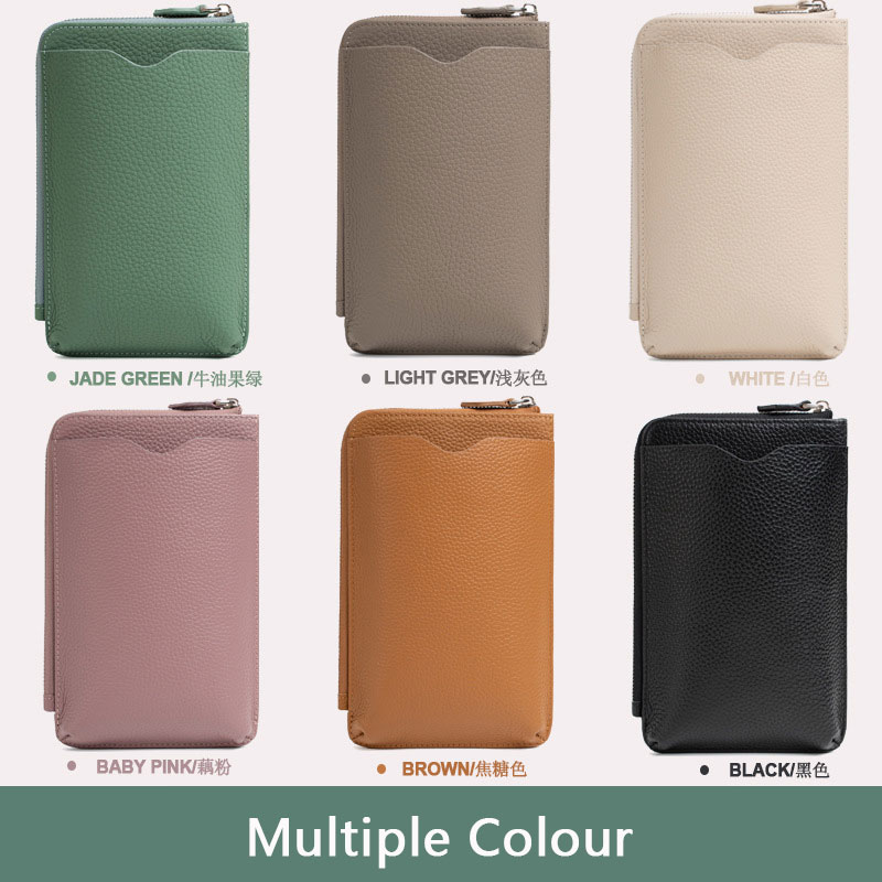 Fashion Genuine Leather Phone  - Luxury Bags With Zipper avaliação e preço