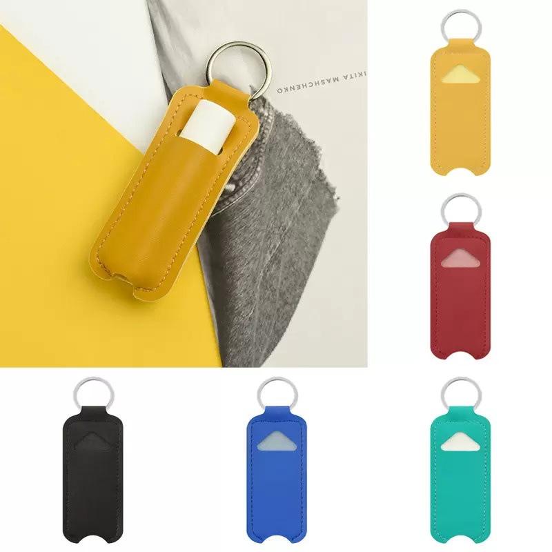 Holder Portable Lip Balm Bottl - Key Holder Leather Pouch avaliação e preço
