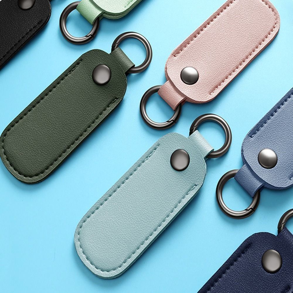 8 Colors U Disk Pouch Key Ring - Key Holder Leather Pouch avaliação e preço