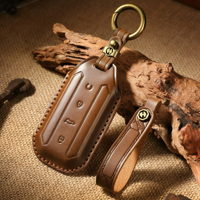 Genuine Cow Leather Car Remote - Key Holder Leather Pouch avaliação e preço