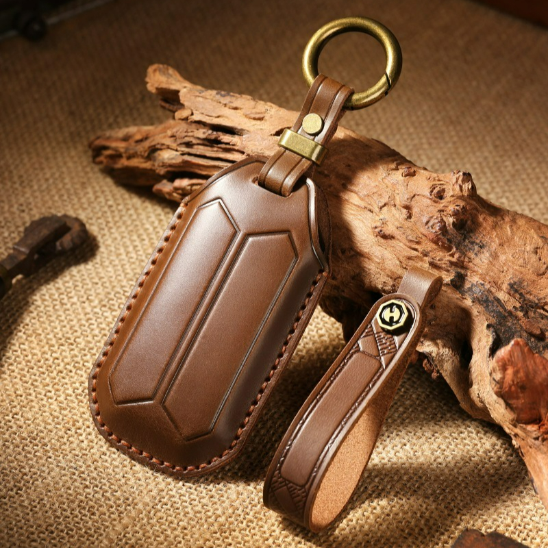 Genuine Cow Leather Car Remote - Key Holder Leather Pouch avaliação e preço