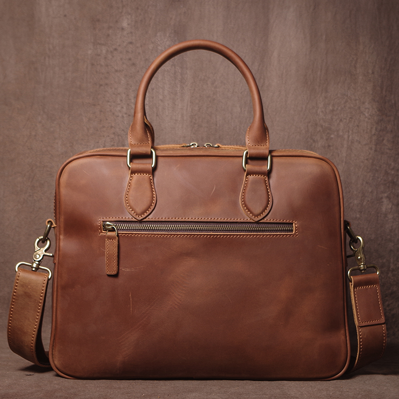 GURO Men Crazy Horse Cowhide B - Luxury Bags With Zipper avaliação e preço