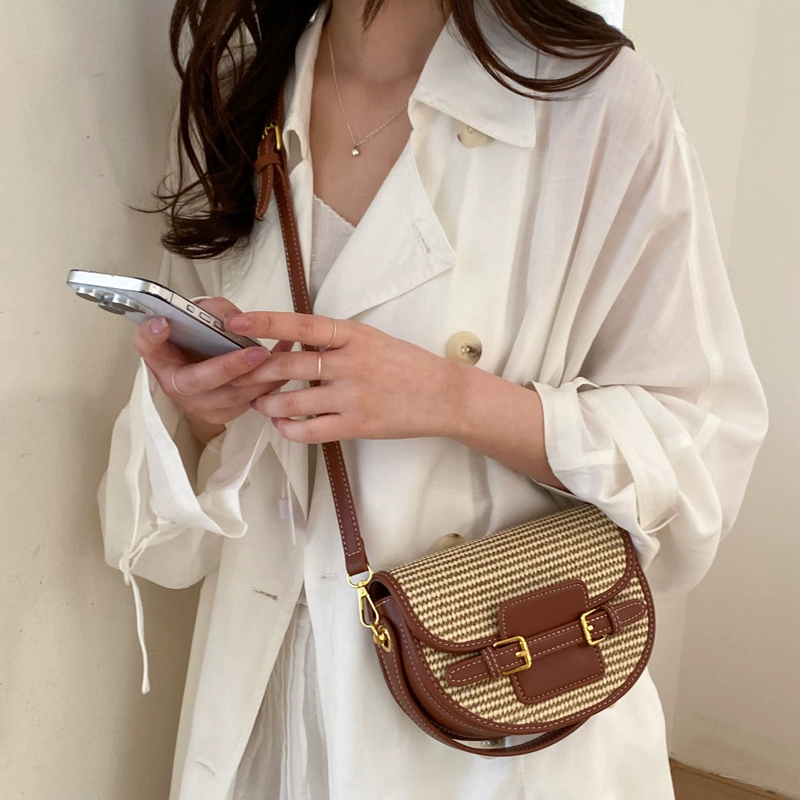 England Style Mini Straw Saddl - Luxury Bags Women avaliação e preço
